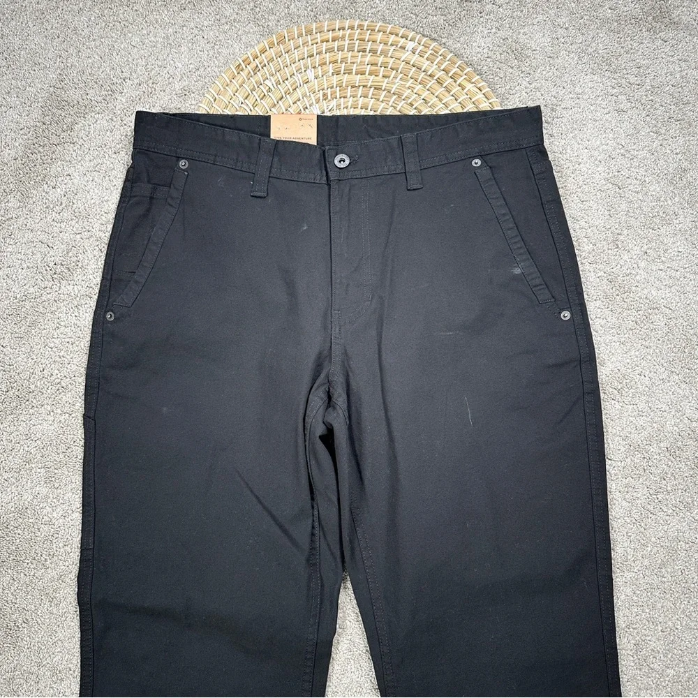 NWOT Eddie Bauer Men’s Canvas Utility Stretch Pants Rugged Workwear Black 34X30